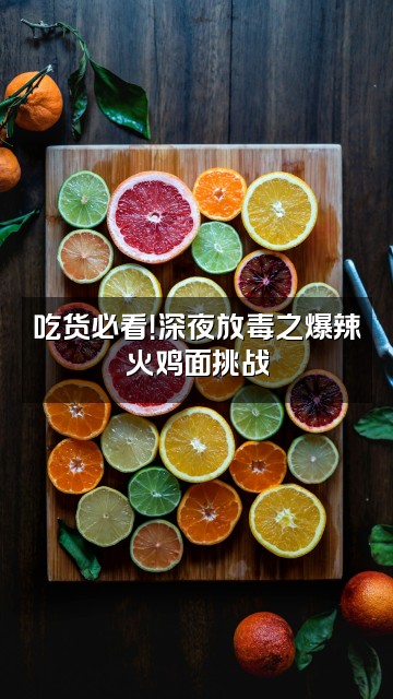 抖音情绪实验室视频封面：吃货必看！深夜放毒之爆辣火鸡面挑战